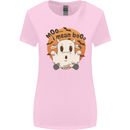 Moo I Mean Boo Funny Cow Halloween Womens Wider Cut T-Shirt Light Pink