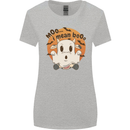 Moo I Mean Boo Funny Cow Halloween Womens Wider Cut T-Shirt Sports Grey