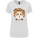 Moo I Mean Boo Funny Cow Halloween Womens Wider Cut T-Shirt White