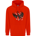 Moodolf Funny Rudolf Christmas Cow Childrens Kids Hoodie Bright Red