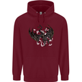 Moodolf Funny Rudolf Christmas Cow Childrens Kids Hoodie Maroon