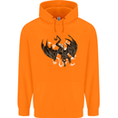 Moodolf Funny Rudolf Christmas Cow Childrens Kids Hoodie Orange