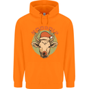 Moodolf Funny Rudolf Christmas Cow Childrens Kids Hoodie Orange