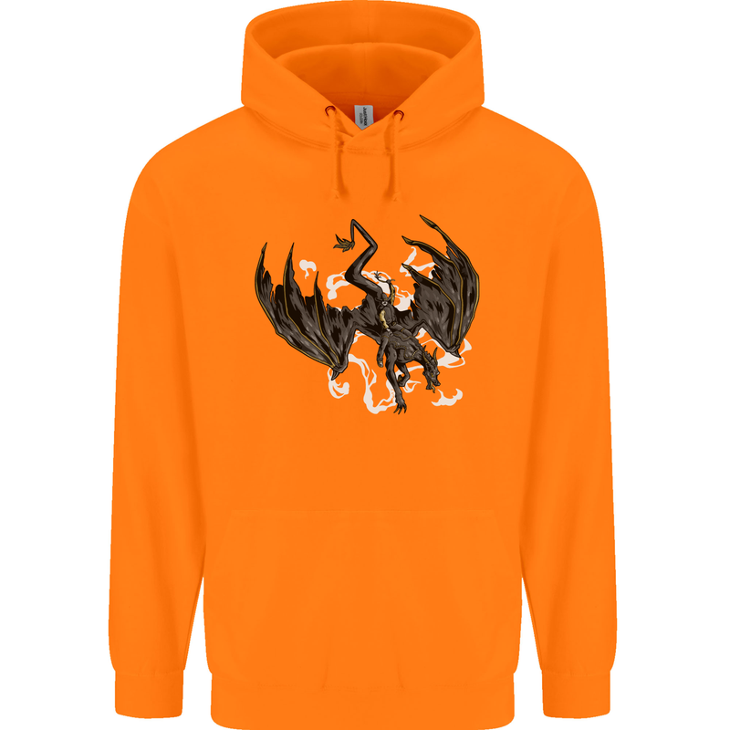 Moodolf Funny Rudolf Christmas Cow Childrens Kids Hoodie Orange