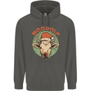 Moodolf Funny Rudolf Christmas Cow Childrens Kids Hoodie Storm Grey