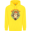 Moodolf Funny Rudolf Christmas Cow Childrens Kids Hoodie Yellow