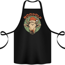 Moodolf Funny Rudolf Christmas Cow Cotton Apron 100% Organic Black