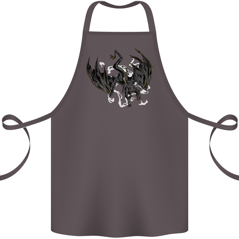 Moodolf Funny Rudolf Christmas Cow Cotton Apron 100% Organic Dark Grey