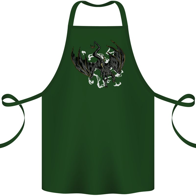 Moodolf Funny Rudolf Christmas Cow Cotton Apron 100% Organic Forest Green