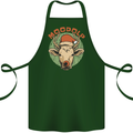 Moodolf Funny Rudolf Christmas Cow Cotton Apron 100% Organic Forest Green