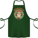 Moodolf Funny Rudolf Christmas Cow Cotton Apron 100% Organic Forest Green