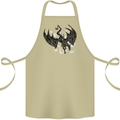 Moodolf Funny Rudolf Christmas Cow Cotton Apron 100% Organic Khaki