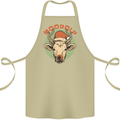 Moodolf Funny Rudolf Christmas Cow Cotton Apron 100% Organic Khaki