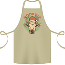 Moodolf Funny Rudolf Christmas Cow Cotton Apron 100% Organic Khaki