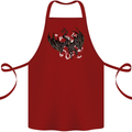 Moodolf Funny Rudolf Christmas Cow Cotton Apron 100% Organic Maroon