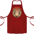 Moodolf Funny Rudolf Christmas Cow Cotton Apron 100% Organic Maroon