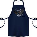 Moodolf Funny Rudolf Christmas Cow Cotton Apron 100% Organic Navy Blue