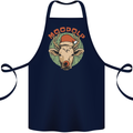Moodolf Funny Rudolf Christmas Cow Cotton Apron 100% Organic Navy Blue