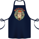 Moodolf Funny Rudolf Christmas Cow Cotton Apron 100% Organic Navy Blue