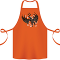 Moodolf Funny Rudolf Christmas Cow Cotton Apron 100% Organic Orange