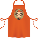 Moodolf Funny Rudolf Christmas Cow Cotton Apron 100% Organic Orange