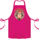 Moodolf Funny Rudolf Christmas Cow Cotton Apron 100% Organic Pink