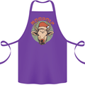 Moodolf Funny Rudolf Christmas Cow Cotton Apron 100% Organic Purple