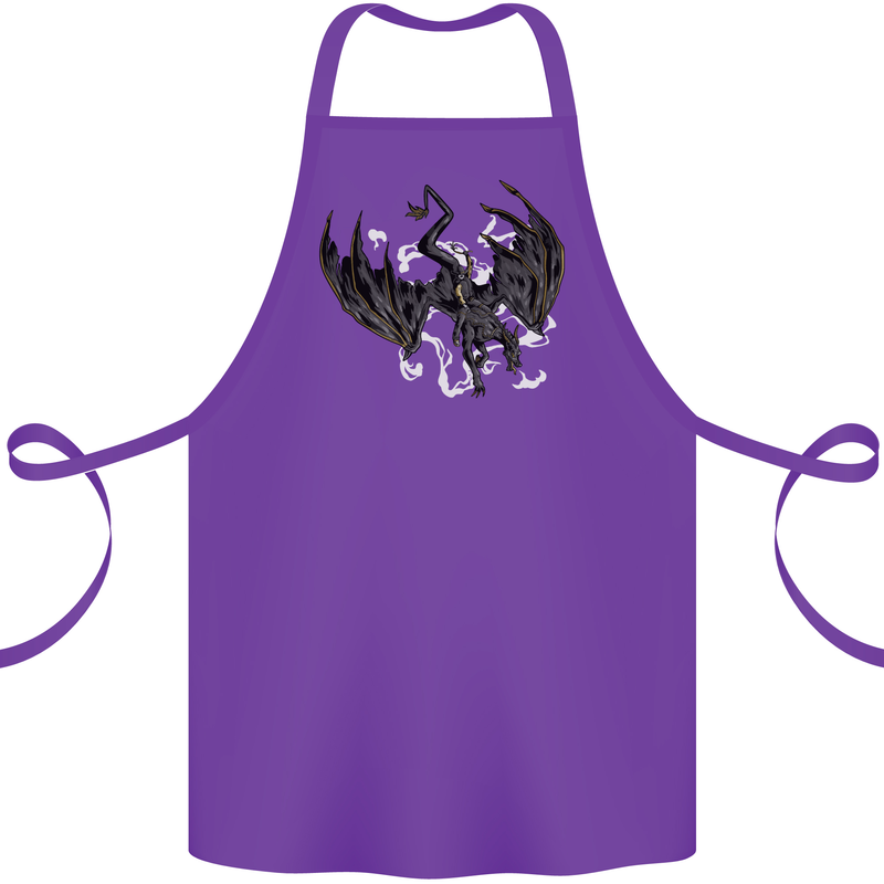 Moodolf Funny Rudolf Christmas Cow Cotton Apron 100% Organic Purple