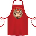 Moodolf Funny Rudolf Christmas Cow Cotton Apron 100% Organic Red