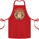 Moodolf Funny Rudolf Christmas Cow Cotton Apron 100% Organic Red