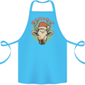 Moodolf Funny Rudolf Christmas Cow Cotton Apron 100% Organic Turquoise