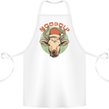 Moodolf Funny Rudolf Christmas Cow Cotton Apron 100% Organic White