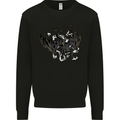 Moodolf Funny Rudolf Christmas Cow Kids Sweatshirt Jumper Black