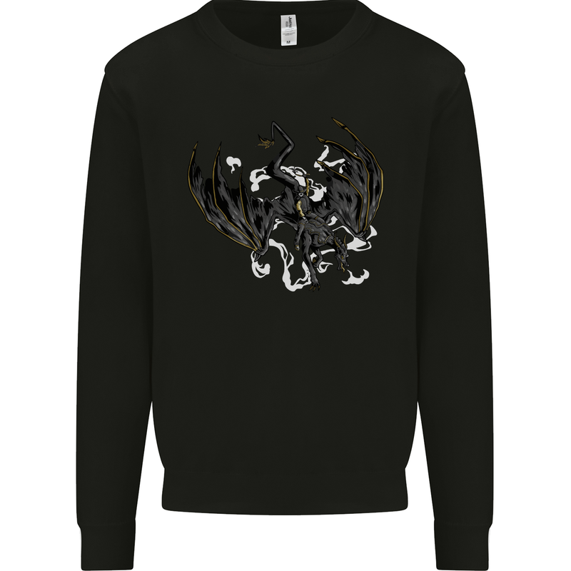 Moodolf Funny Rudolf Christmas Cow Kids Sweatshirt Jumper Black