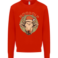 Moodolf Funny Rudolf Christmas Cow Kids Sweatshirt Jumper Bright Red