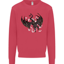 Moodolf Funny Rudolf Christmas Cow Kids Sweatshirt Jumper Heliconia