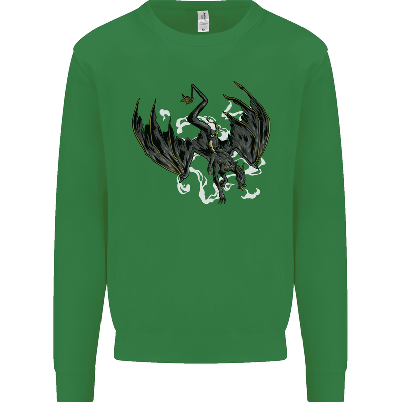 Moodolf Funny Rudolf Christmas Cow Kids Sweatshirt Jumper Irish Green