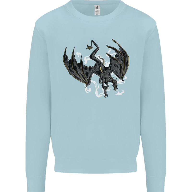 Moodolf Funny Rudolf Christmas Cow Kids Sweatshirt Jumper Light Blue