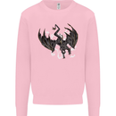Moodolf Funny Rudolf Christmas Cow Kids Sweatshirt Jumper Light Pink