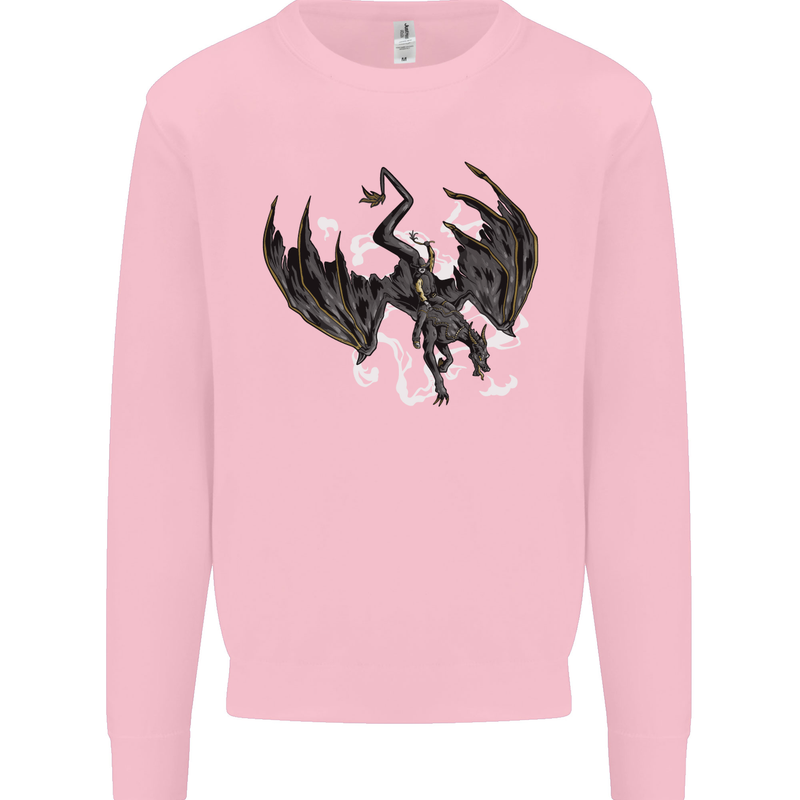 Moodolf Funny Rudolf Christmas Cow Kids Sweatshirt Jumper Light Pink
