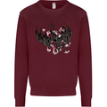 Moodolf Funny Rudolf Christmas Cow Kids Sweatshirt Jumper Maroon