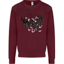 Moodolf Funny Rudolf Christmas Cow Kids Sweatshirt Jumper Maroon