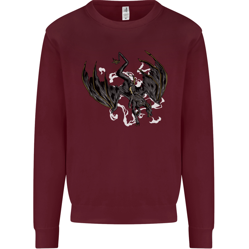 Moodolf Funny Rudolf Christmas Cow Kids Sweatshirt Jumper Maroon