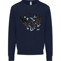 Moodolf Funny Rudolf Christmas Cow Kids Sweatshirt Jumper Navy Blue