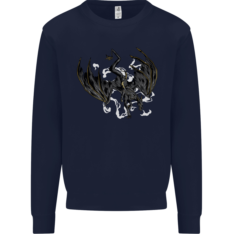 Moodolf Funny Rudolf Christmas Cow Kids Sweatshirt Jumper Navy Blue