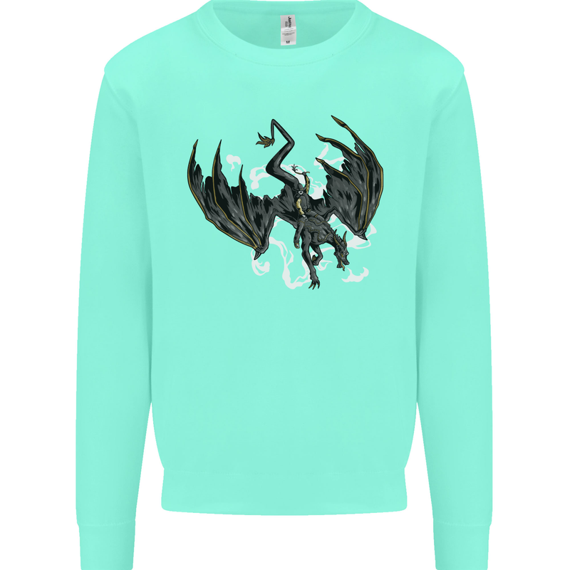 Moodolf Funny Rudolf Christmas Cow Kids Sweatshirt Jumper Peppermint