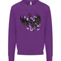 Moodolf Funny Rudolf Christmas Cow Kids Sweatshirt Jumper Purple