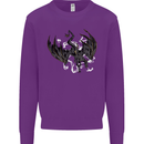 Moodolf Funny Rudolf Christmas Cow Kids Sweatshirt Jumper Purple