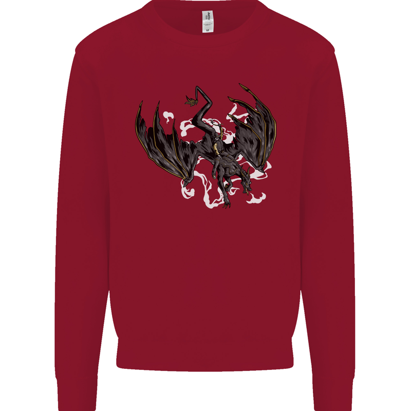 Moodolf Funny Rudolf Christmas Cow Kids Sweatshirt Jumper Red