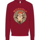 Moodolf Funny Rudolf Christmas Cow Kids Sweatshirt Jumper Red